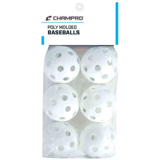 CBB-51C-Poly Baseballs (6 Pack)