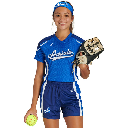 JSBJ22- Girls Juice V Neck Short Sleeve Loose Jersey