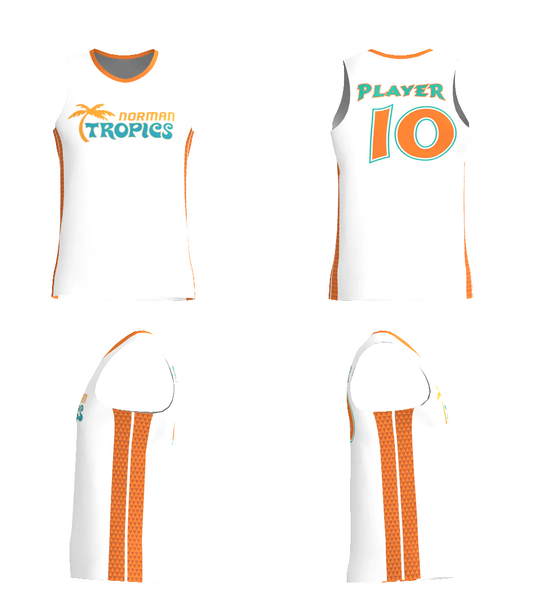 JBBJ311 - Norman Tropics JUICE FITTED DOUBLE-PLY REVERSIBLE BASKETBALL JERSEY