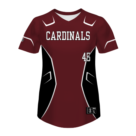 228450- Girls Free Style Sublimated Pin-Dot Short Sleeve Jersey