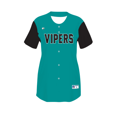 745VTG- Girls Free Style Sublimated Faux Full Button Jersey