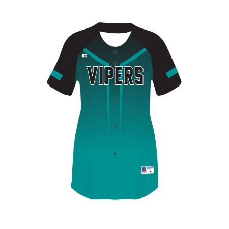 745VTG- Girls Free Style Sublimated Faux Full Button Jersey