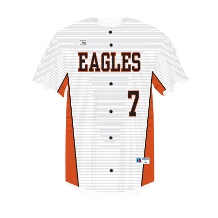345VTB - Youth Free Style Sublimated Faux Full Button Baseball Jersey