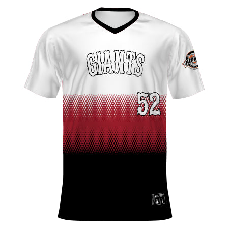 BR8239 - Youth Babe Ruth Free Style Sublimated V Neck Baseball Jersey