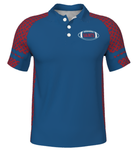 2024 Saints Football Sublimated Football Sideline Polo