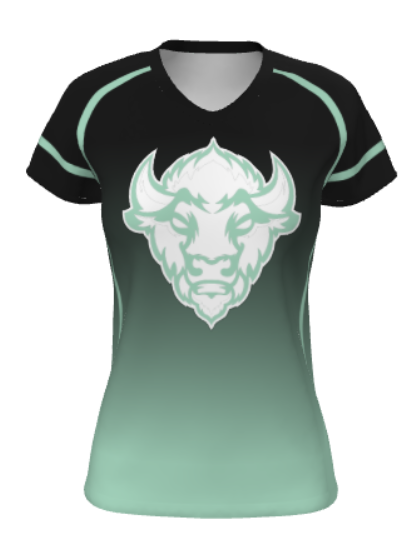 JBSTW1_FASTPITCH- Girls Juice V Neck Cap Sleeve Fitted T-shirt