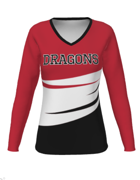 JBST1LSW- Youth Juice V Neck Long Sleeve Fitted Tee Shirt