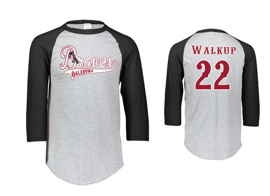 Oklahoma Braves Fan 3/4 Shirt