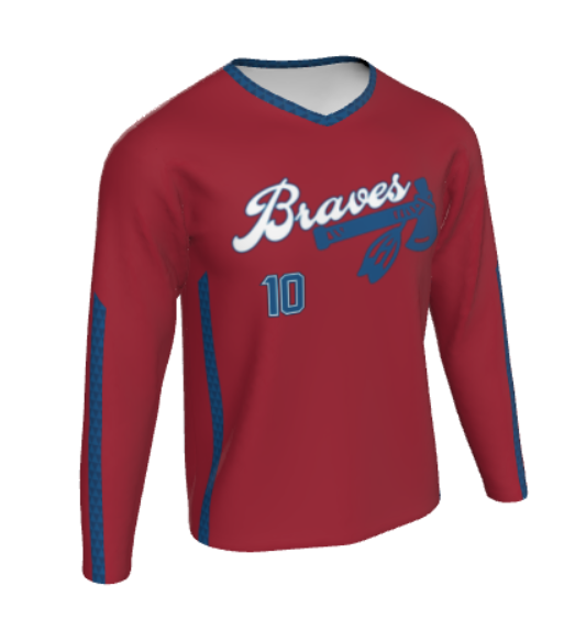 JBST16 - 2024 Simon Braves JUICE V-NECK LONG SLEEVE SHOOTER SHIRT