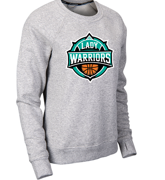 Lady Warriors Teal Basketball Victory Fleece Crew (Adult, Women's)