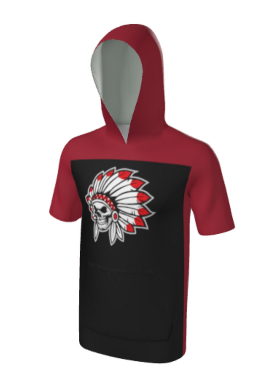 JFLH7P- Short Sleeve T-Shirt Hoodie with Pocket (Robertson Warriors)