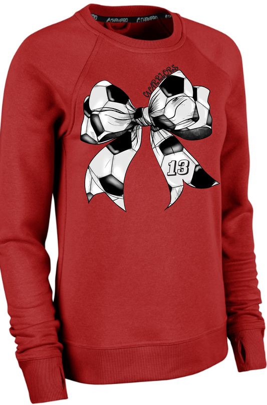 Warriors Soccer Bow Number Crew Fleece