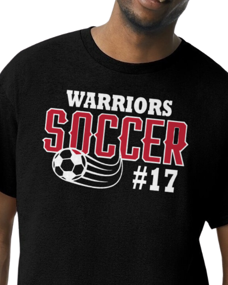 Warriors Soccer Player Number Tee