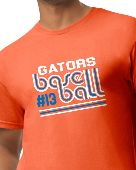Gators Baseball Player Number Tee