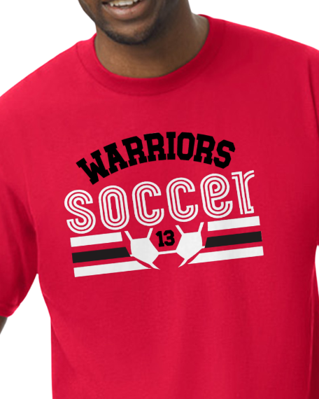 Warriors Soccer Player Number Tee