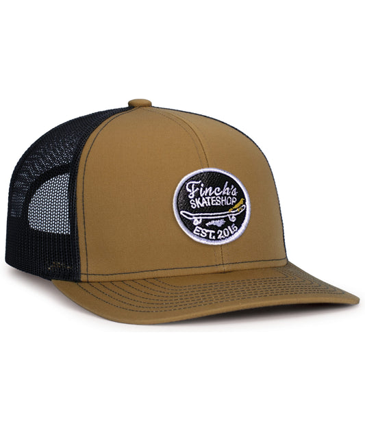 104S - CONTRAST STITCH TRUCKER SNAPBACK