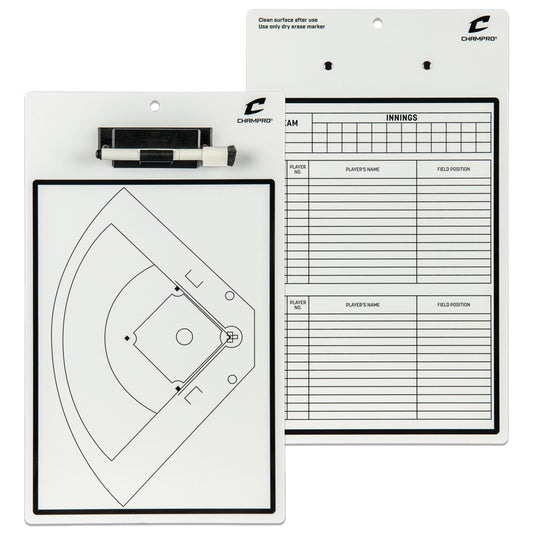 A091- Baseball/Softball Coach's Board - Dry Erase w/Marker