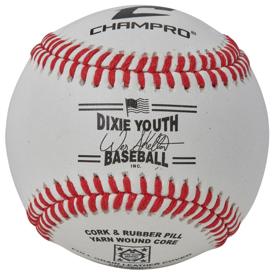CBB-200DYL- Dixie League Approved Baseball - Full Grain Leather Cover - Category 1- Dozen