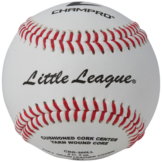 CBB-300LL- Little League Double Cushion Cork Core Full Grain Leather Cover- Dozen