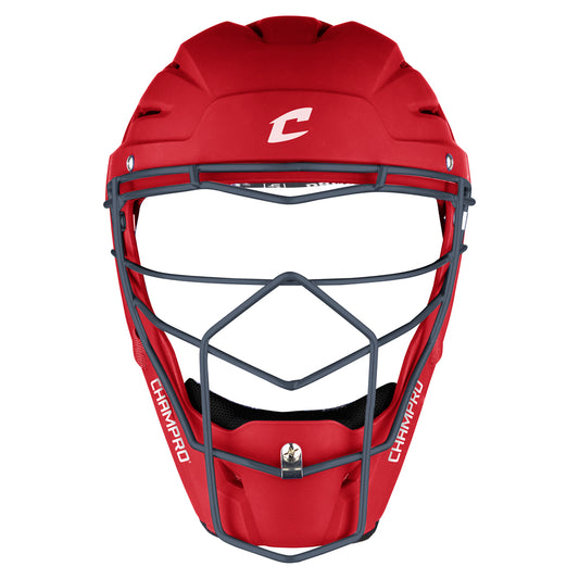 CM76M-Adult Optimus Pro Rubberized Matte Finished Hockey Style Catcher's Headgear