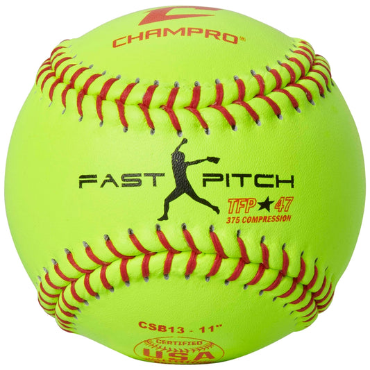 CSB13- ASA/USA Softball 11" Fast Pitch - Leather Cover .47 COR