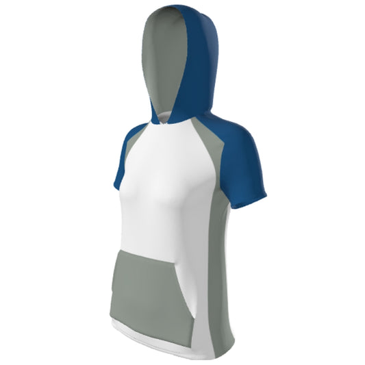 JFLH7PW- Girl's Juice Short Sleeve T-Shirt Hoodie with Pocket (Birds Eye Mesh)