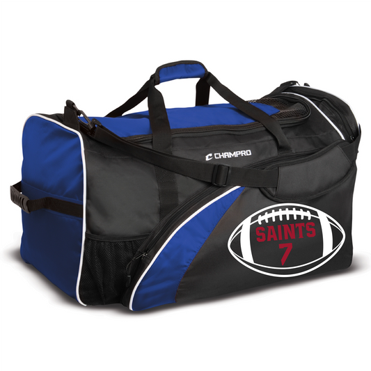 2024 Saints Football Bag 26" X 15" X 15"