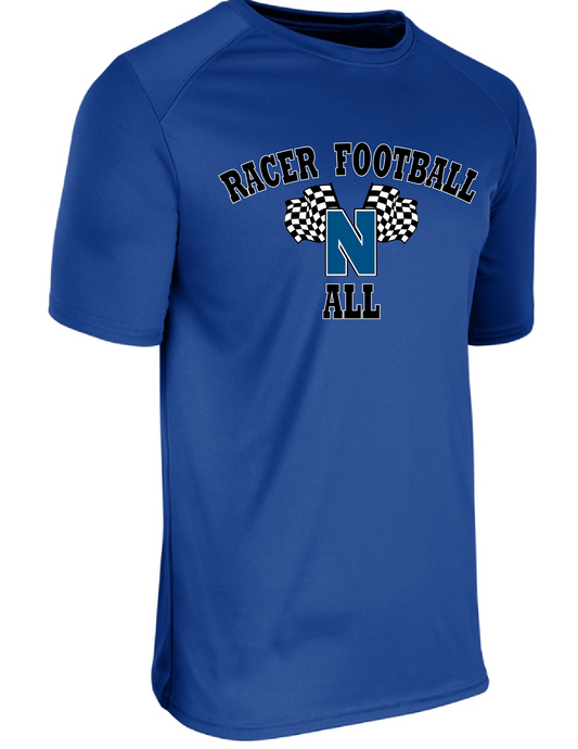 Curved Racer Football Tee
