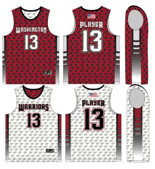 JBBJ311 - 2025 Roof 3rd Grade Warriors JUICE FITTED DOUBLE-PLY REVERSIBLE BASKETBALL JERSEY