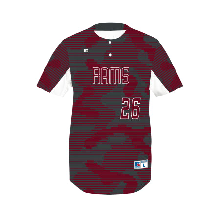 356S2B - Youth Free Style Sublimated 2 Button Baseball Jersey