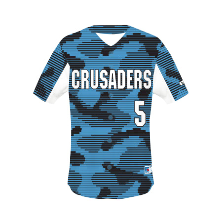 R45VTW - Youth Free Style Sublimated Full Button Baseball Jersey
