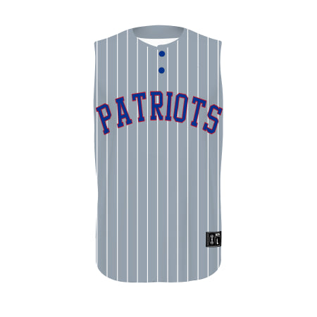 228282 - Youth Free Style Sublimated Sleeveless 2 Button Baseball Jersey