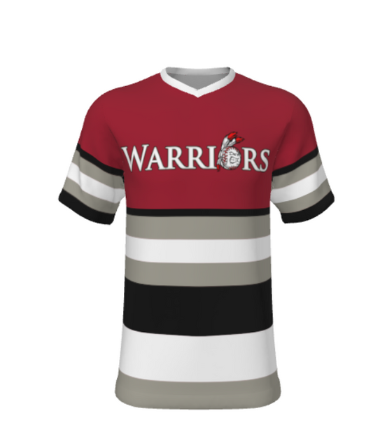 Warriors Spring 2025 T-Ball Sublimated V-Neck Short Sleeve T-Shirt