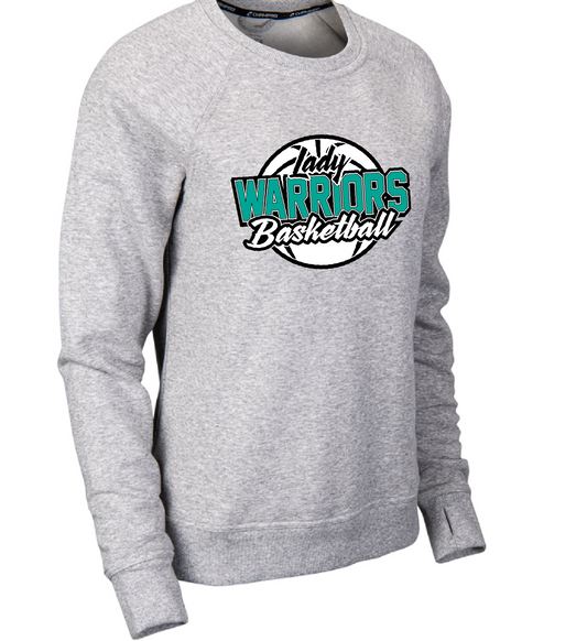 Lady Warriors Teal Basketball Victory Fleece Crew (Adult, Women's)