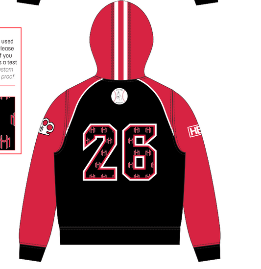 JFLH6- Sublimated Player Hoodie (Haymakers)