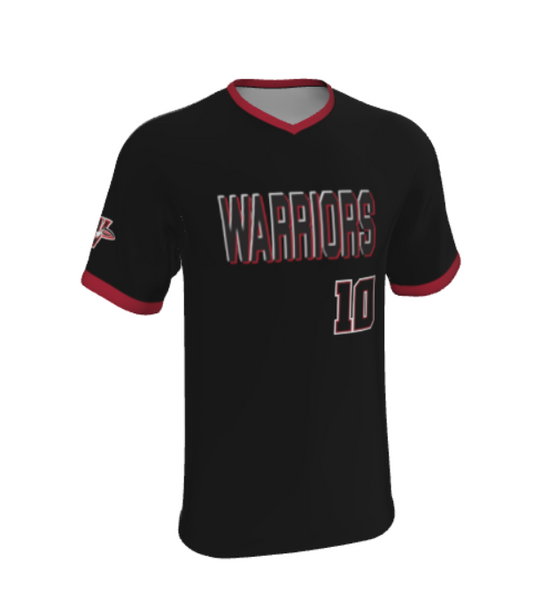 JMSV1 - V-Neck Short Sleeve T-Shirt Jersey (Frazier Warriors Baseball Spring 2025)