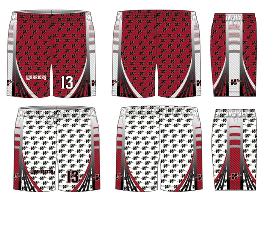 JBBS17 - 2025 Roof 3rd Grade Warriors JUICE DOUBLE-PLY REVERSIBLE BASKETBALL 7" SHORT