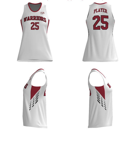 JBBJ311W - 2025 Pierce Warriors JUICE FITTED DOUBLE-PLY REVERSIBLE BASKETBALL JERSEY
