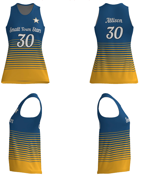 JBBJ311W - Allison FITTED DOUBLE-PLY REVERSIBLE BASKETBALL JERSEY