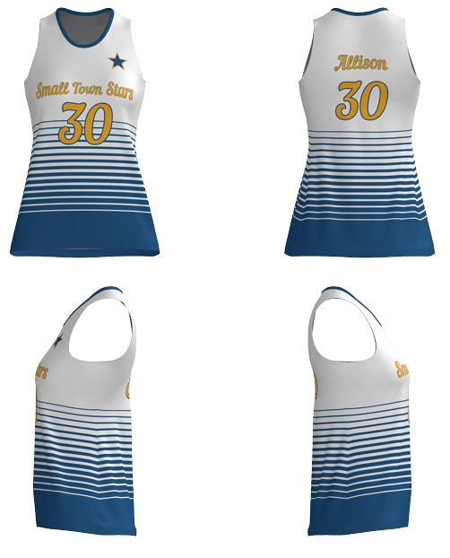 JBBJ311W - Allison FITTED DOUBLE-PLY REVERSIBLE BASKETBALL JERSEY