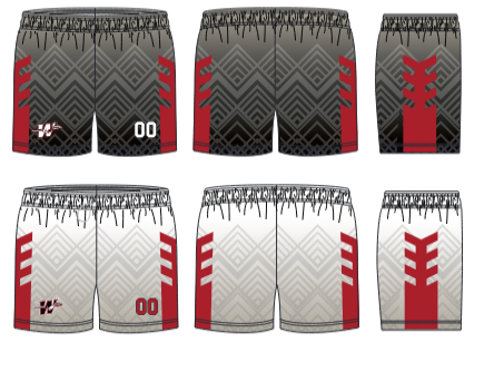 JBBS315Y- Van Paul Warriors 2024 JUICE DOUBLE-PLY REVERSIBLE BASKETBALL 5" SHORT (YOUTH)