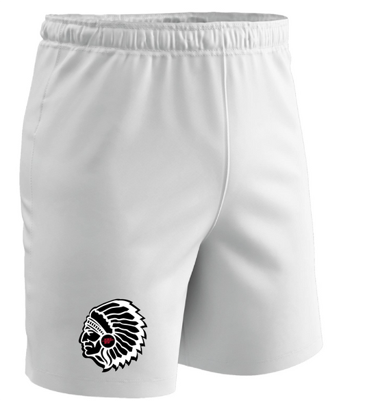 Warriors White Soccer Shorts