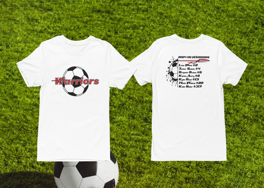 U6 Warriors Roster Shirt