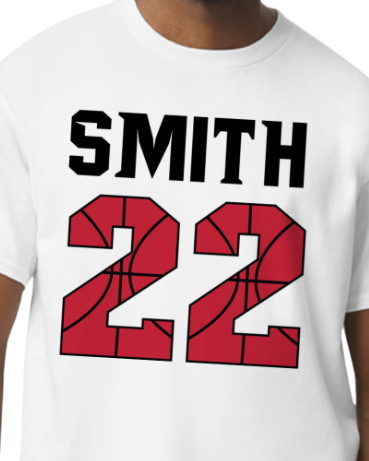 Basketball Number Fan Tee