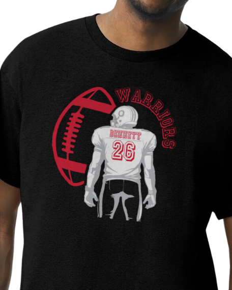 Warrior Football Player Number Tee