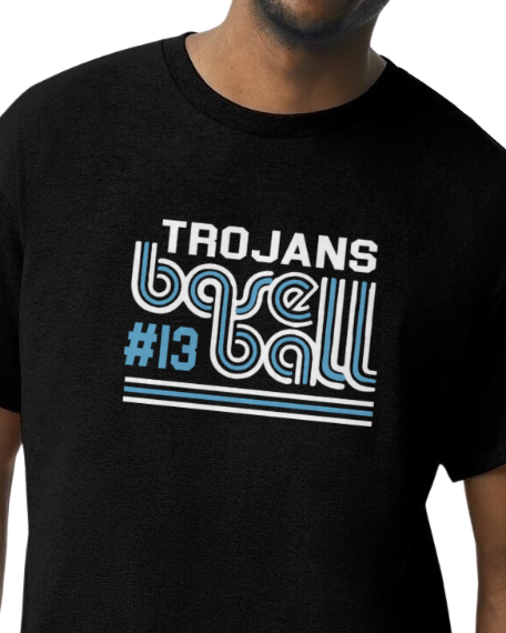 Trojans Baseball Player Number